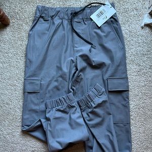 Gray Cargo Joggers
